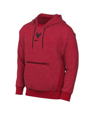 Men's Heather Red Chicago Bulls Courtside Versus Flight Pullover Hoodie