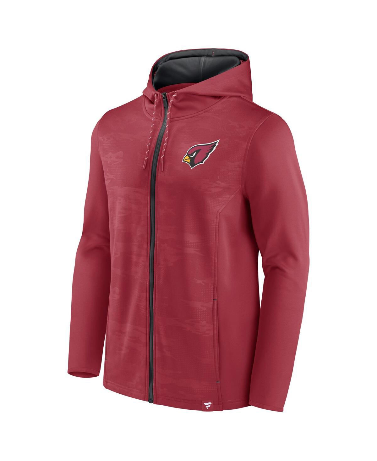 Men's Fanatics Black Arizona Cardinals Ball Carrier Full-Zip Hoodie - Black