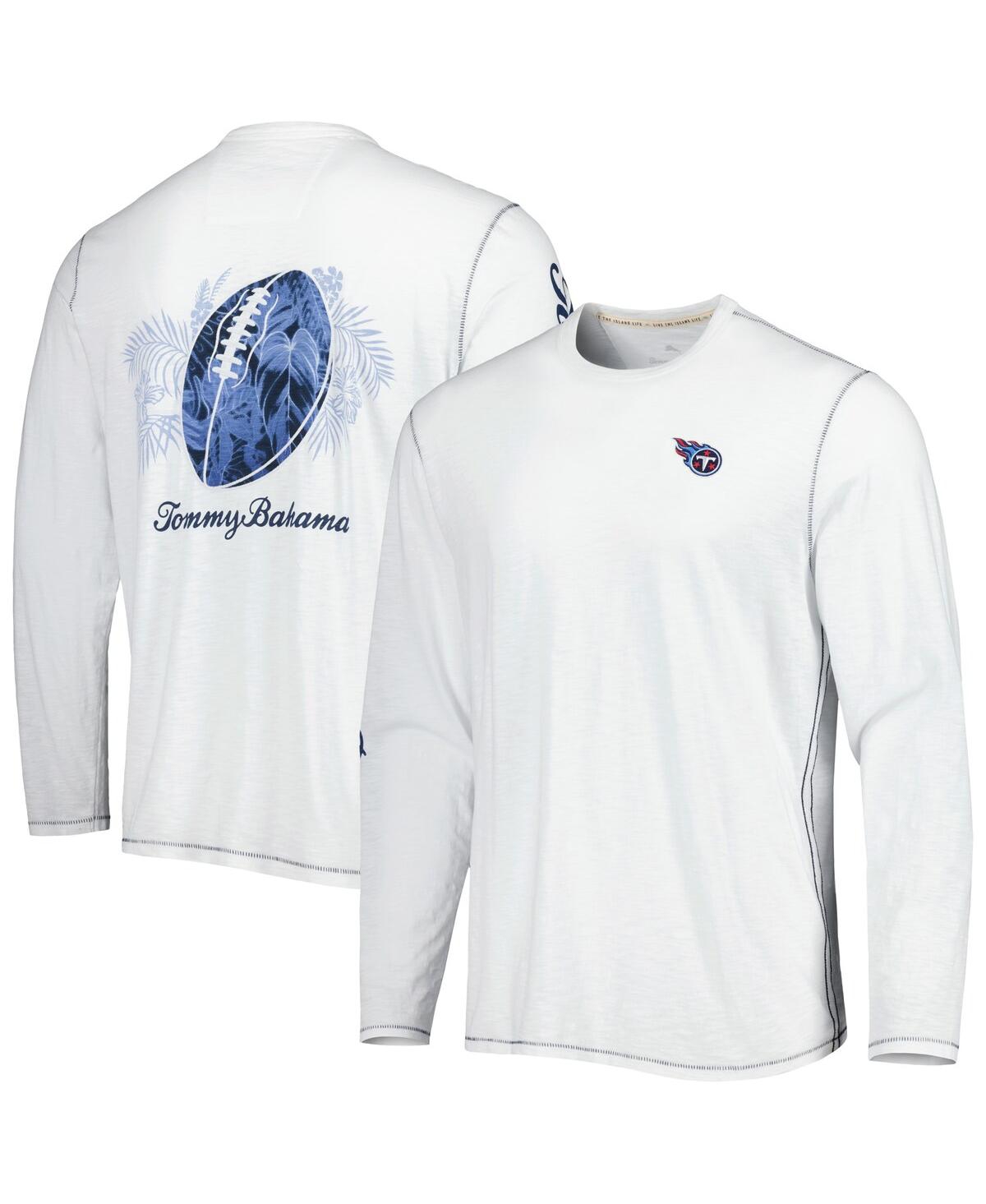 Shop Tommy Bahama Men's  White Tennessee Titans Laces Out Billboard Long Sleeve T-shirt