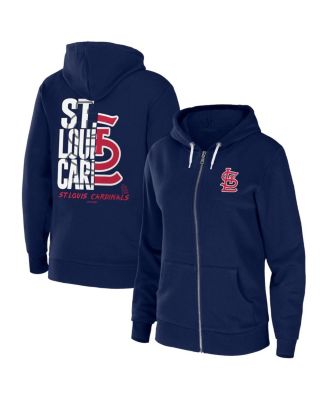 Women's Navy St. Louis Cardinals Sponge Fleece Full-Zip Hoodie