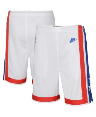 Big Boys White Brooklyn Nets Hardwood Classics Swingman Shorts