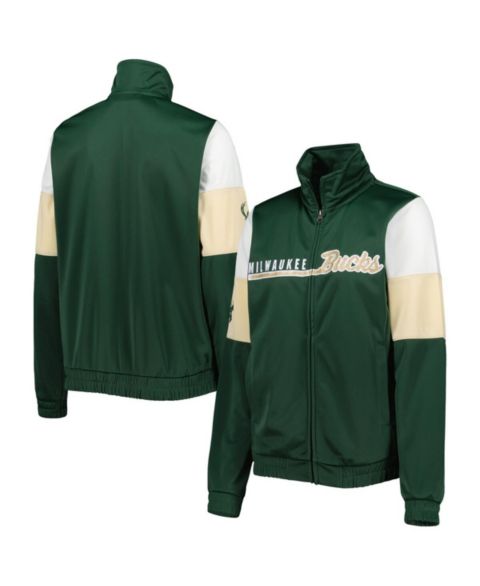 Женские куртки G-III 4Her by Carl Banks Women's Hunter Green Milwaukee Bucks Change Up Full-Zip Track Jacket