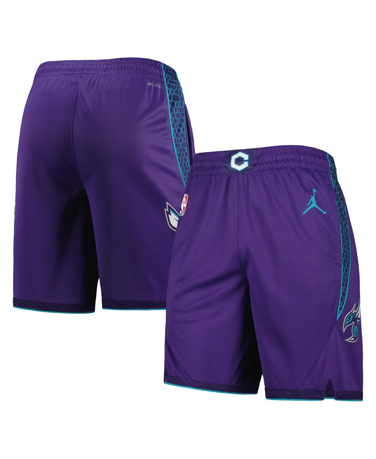 Men's Jordan Purple Charlotte Hornets 2022/2023 Statement Edition Swingman Performance Shorts - Purple