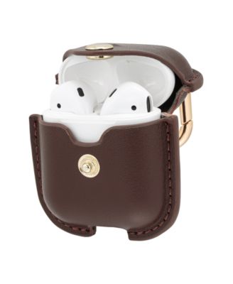 Brown Leather Cover designed for Apple AirPods&reg; 