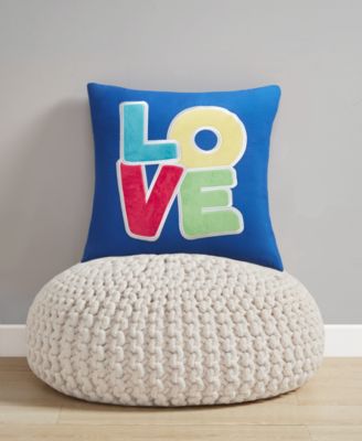 Charter Club Kids - Love Decorative Pillow, 16" x 16", Created for Macy's