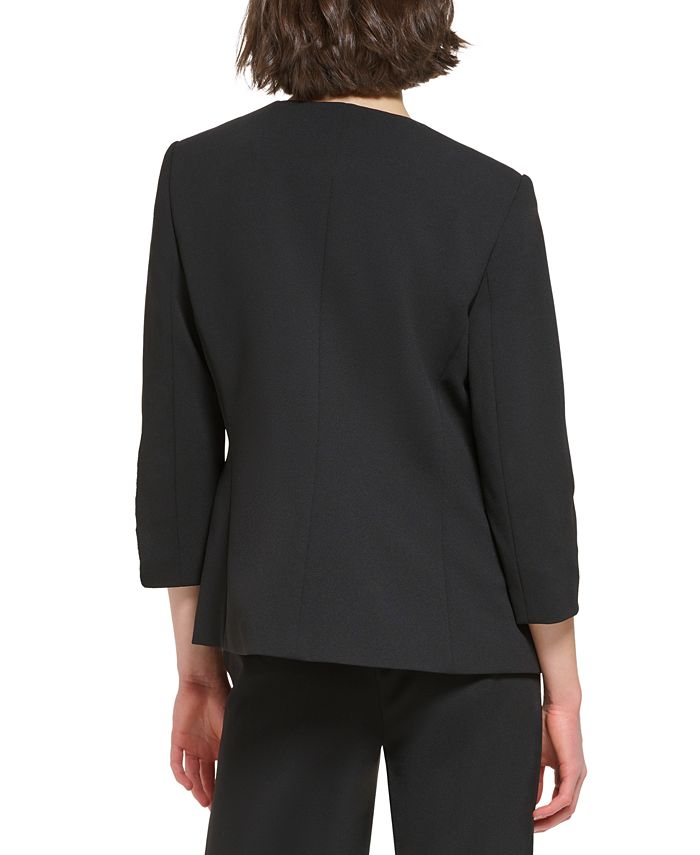 Calvin Klein Petite Open Front Scuba Crepe Jacket Macy s