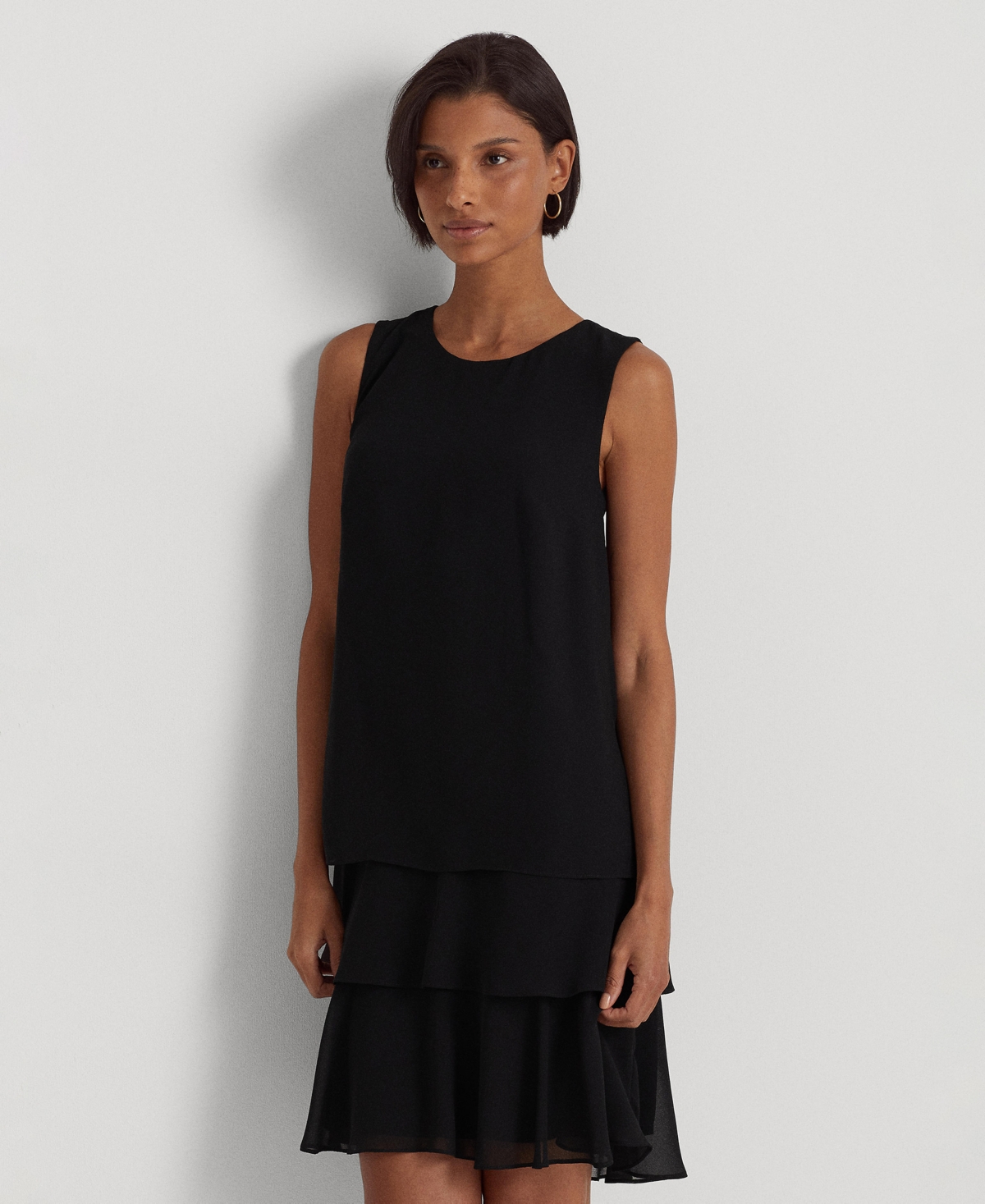 Lauren Ralph Lauren Women's Crinkle Georgette Shift Dress