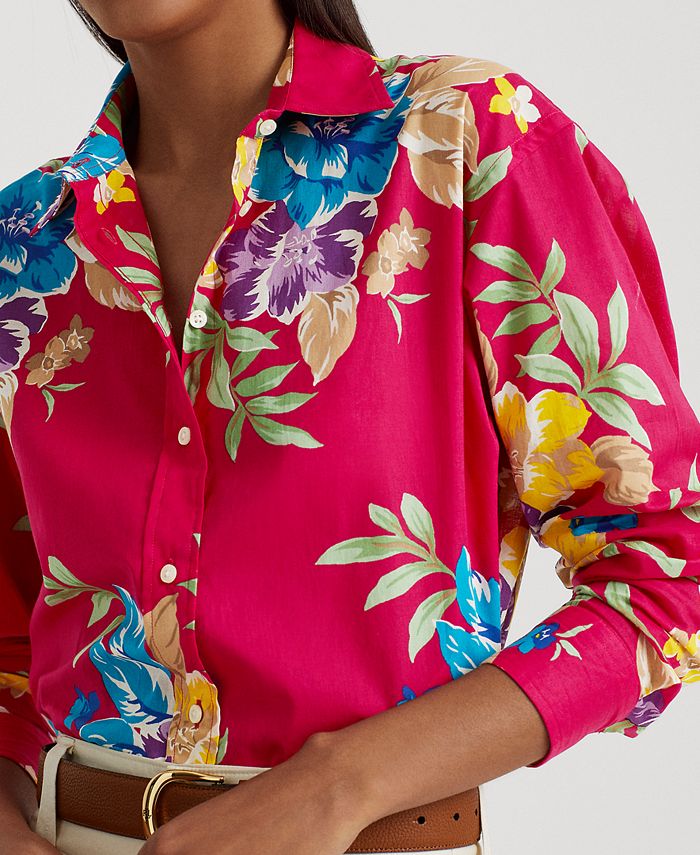 Ralph Lauren Women's Floral Cotton Voile Shirt Assorted Size 2X
