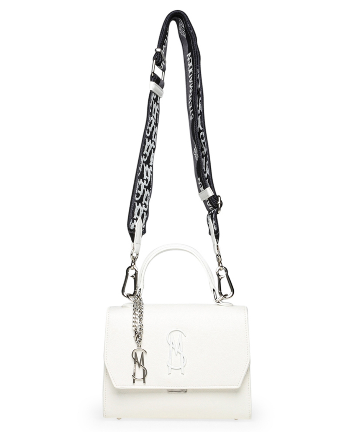 Steve Madden Blattuca Logo Plaque Crossbody Bag In White