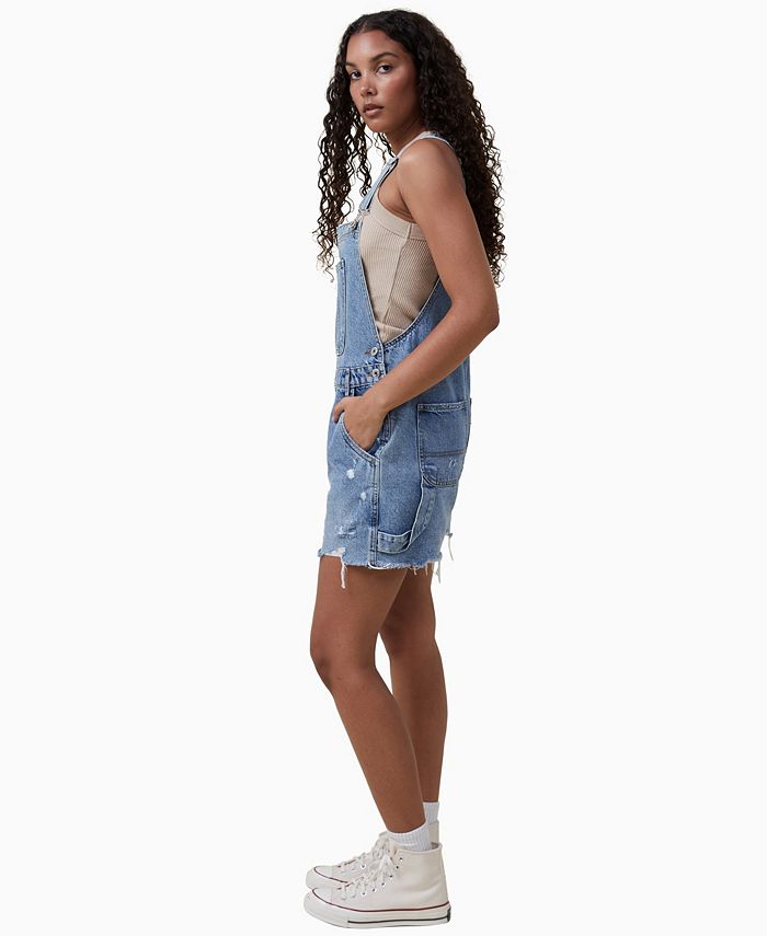 COTTON ON Women's Utility Denim Overall Shorts Macy's
