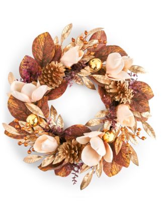 Charter Club - Gilded Full Floral Wreath