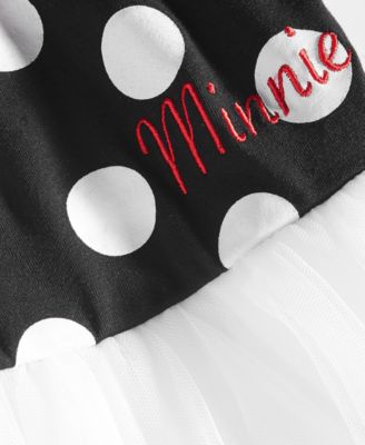 Little Girls Minnie Mouse Polka Dot & Mesh Dress