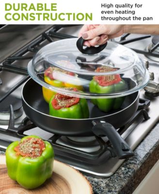 Aluminum 11" Evolve Chicken Fryer with High Dome Glass Lid and Helper Handle