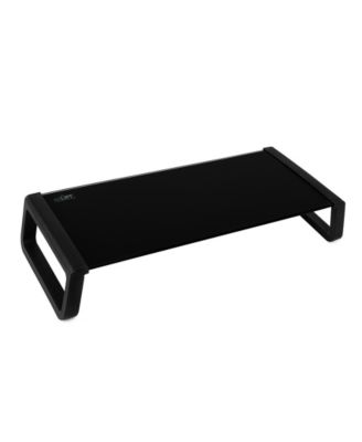 Seville Classics 21" airLIFT Tempered Glass Elevated Desk Stand Ergonomic Monitor Riser