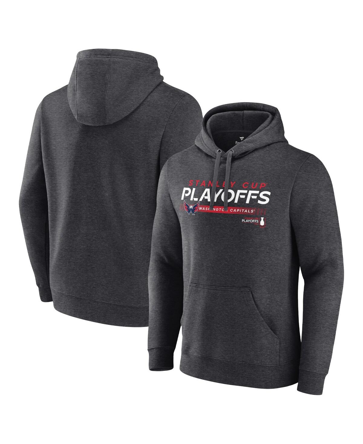 Fanatics Men's  Charcoal Washington Capitals 2022 Stanley Cup Playoffs Playmaker Pullover Hoodie