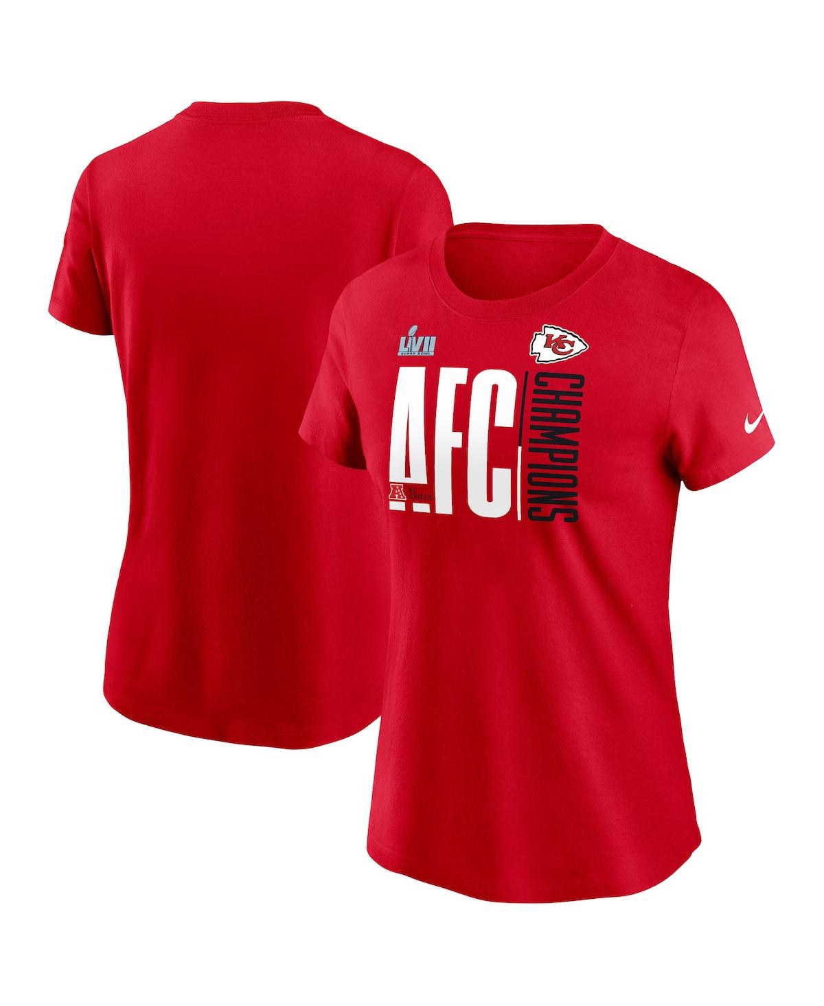 Shop Nike Women's  Red Kansas City Chiefs 2022 Afc Champions Iconic T-shirt