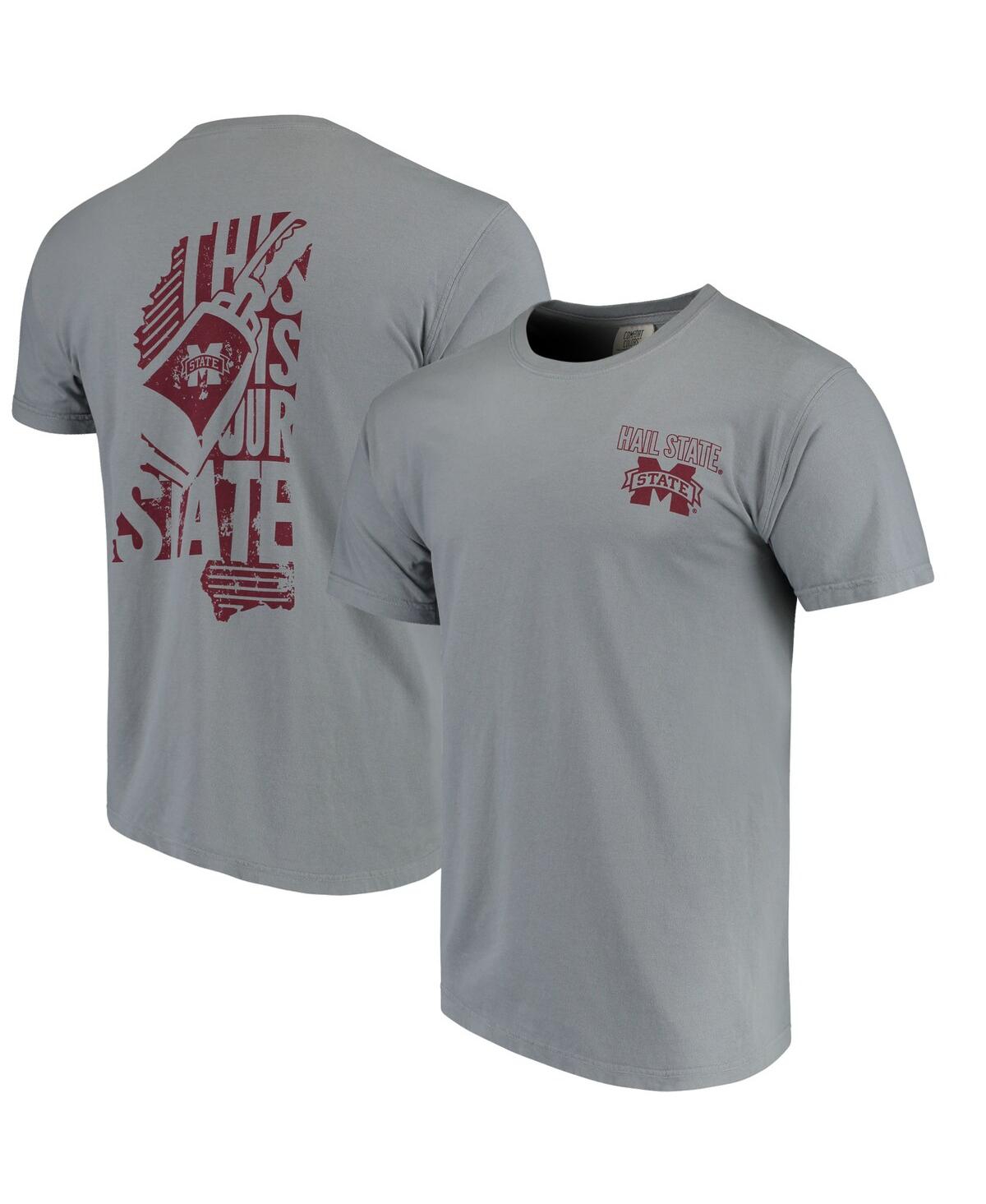 Men's Gray Mississippi State Bulldogs Phrase Local Comfort Color T-shirt - Gray