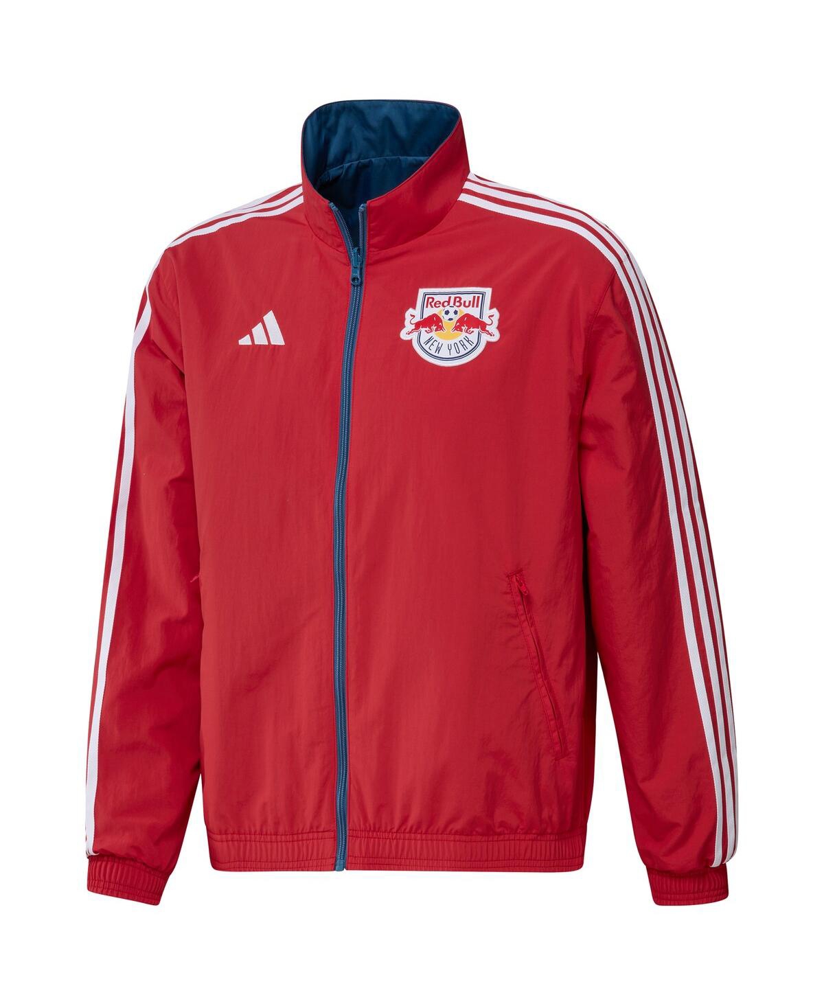 Shop Adidas Originals Men's Adidas Red And Gray New York Red Bulls 2023 On-field Anthem Full-zip Reversible Team Jacket In Red,gray