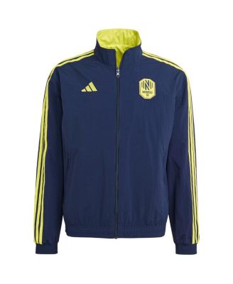 Men's Navy and Yellow Nashville SC 2023 On-Field Anthem Full-Zip Reversible Team Jacket
