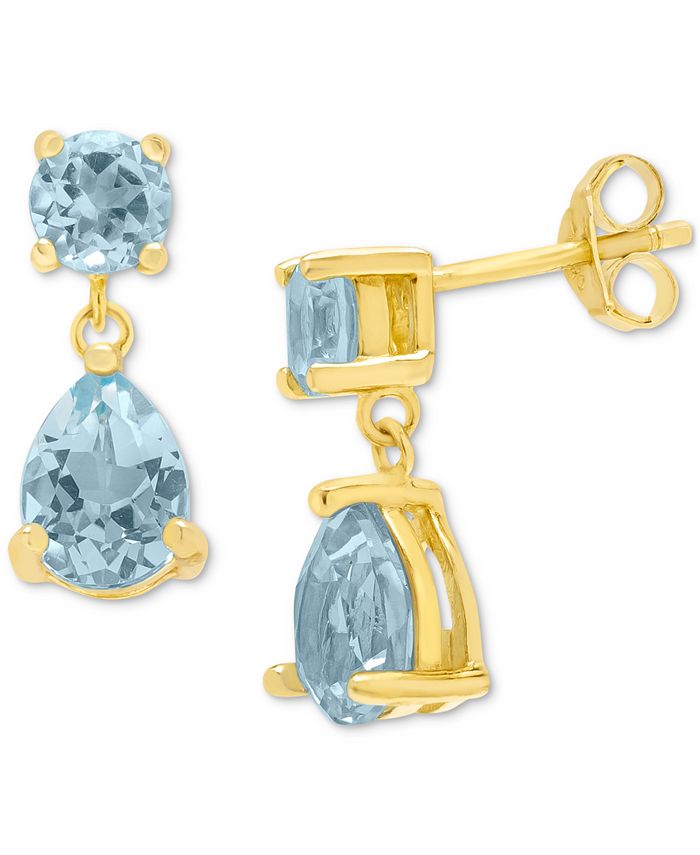 Lab created hot sale aquamarine earrings