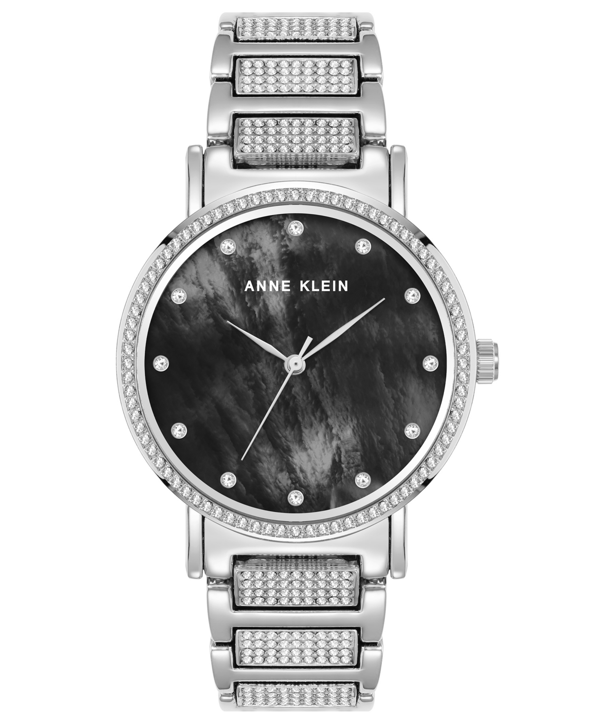 Anne Klein Women's Three Hand Quartz Silver-tone Alloy Watch, 36mm