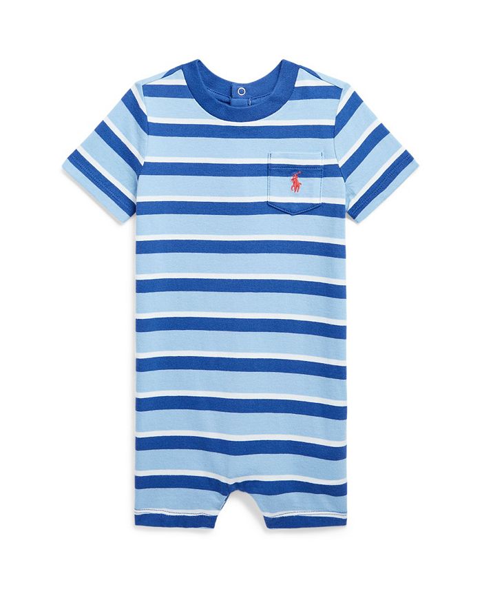 Polo Ralph Lauren Baby Boys Striped Short Sleeved Shortall Macy's