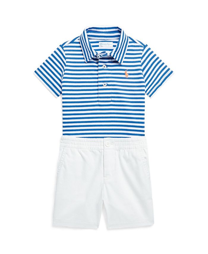 Polo Ralph Lauren Baby Boys Polo Shirt and Chino Shorts Set Macy's