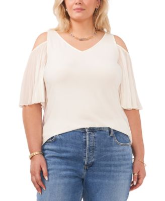 Amy Byer Mädchen Top – Cold Shoulder Mit Flutter-Ärmeln Und Halskette