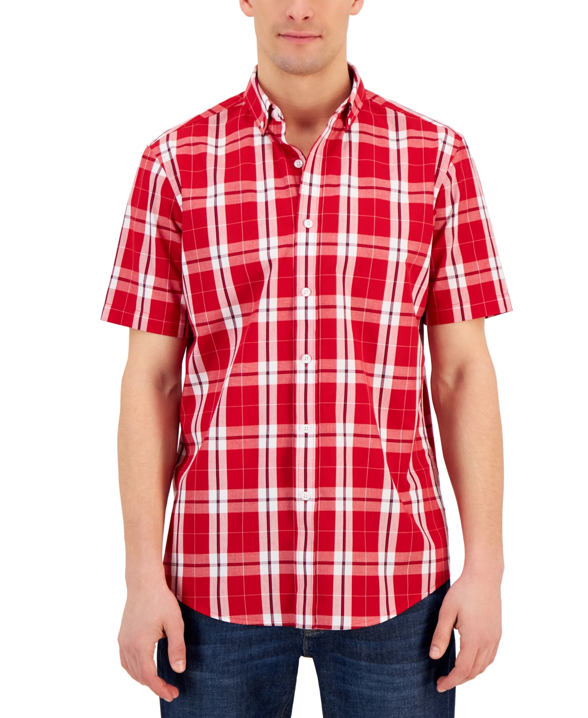 Club room short sleeve shirts hotsell