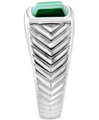 EFFY&reg; Men's Malachite Ring in Sterling Silver