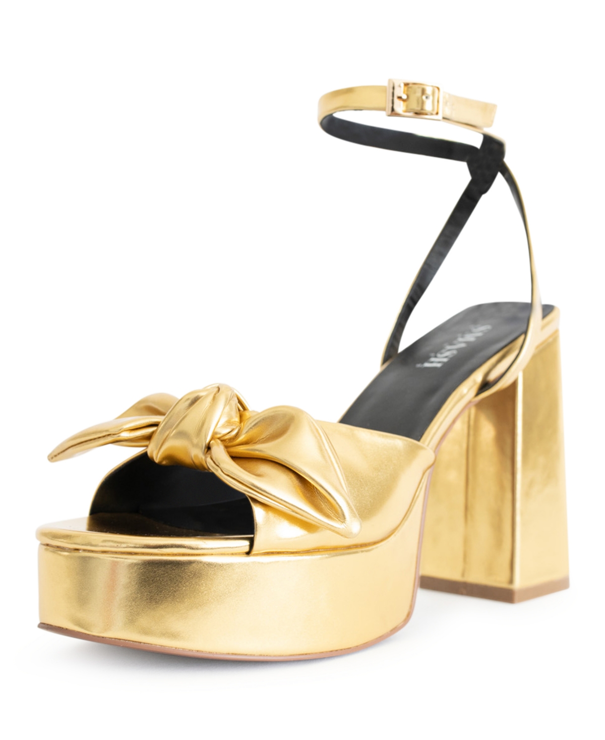 Smash Shoes Women's Daisy Platform Sandals In Metallic Gold