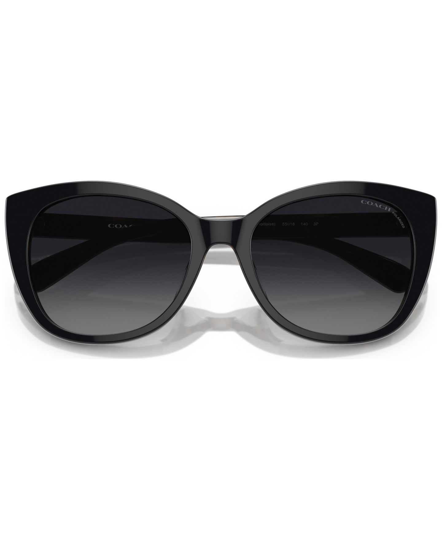 Женские солнцезащитные очки COACH Polarized Sunglasses, HC8365U, цвет: Чёрный / Черепаховый — фото 5