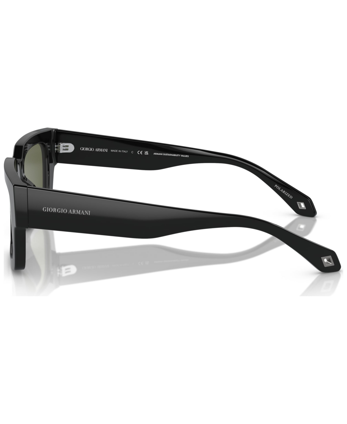 Shop Giorgio Armani Men's Polarized Sunglasses, Ar8184u52-p 52 In Black