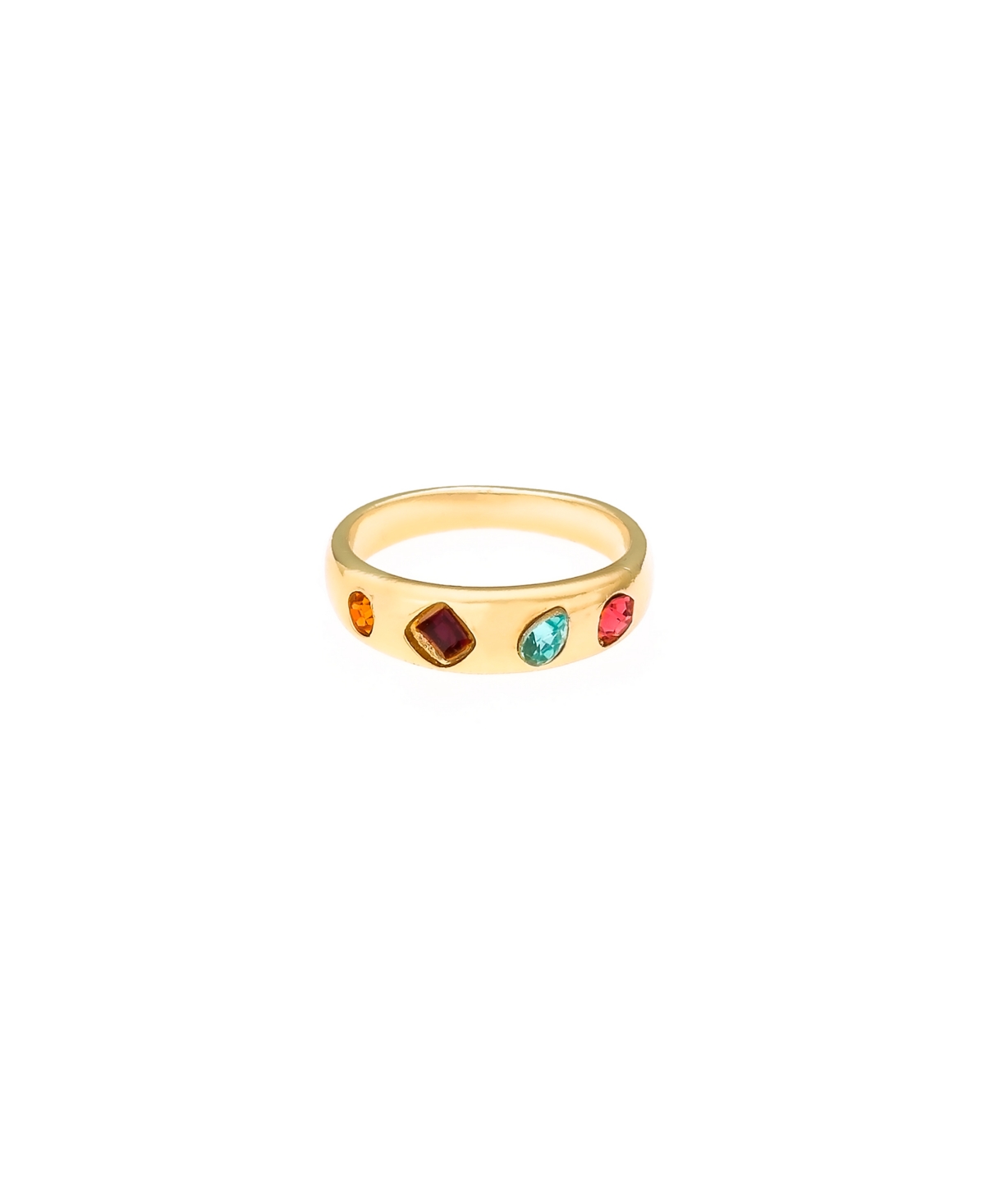 Lively Rainbow 18K Gold Plated Ring - Gold