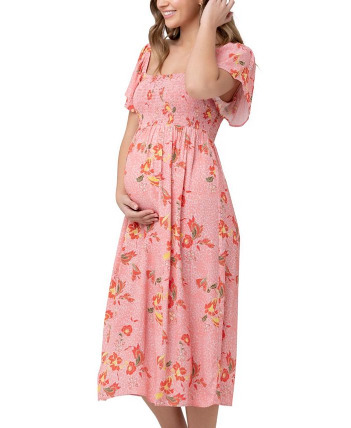 Ripe Maternity Maternity Libby Floral Smocked Dress - Macy's