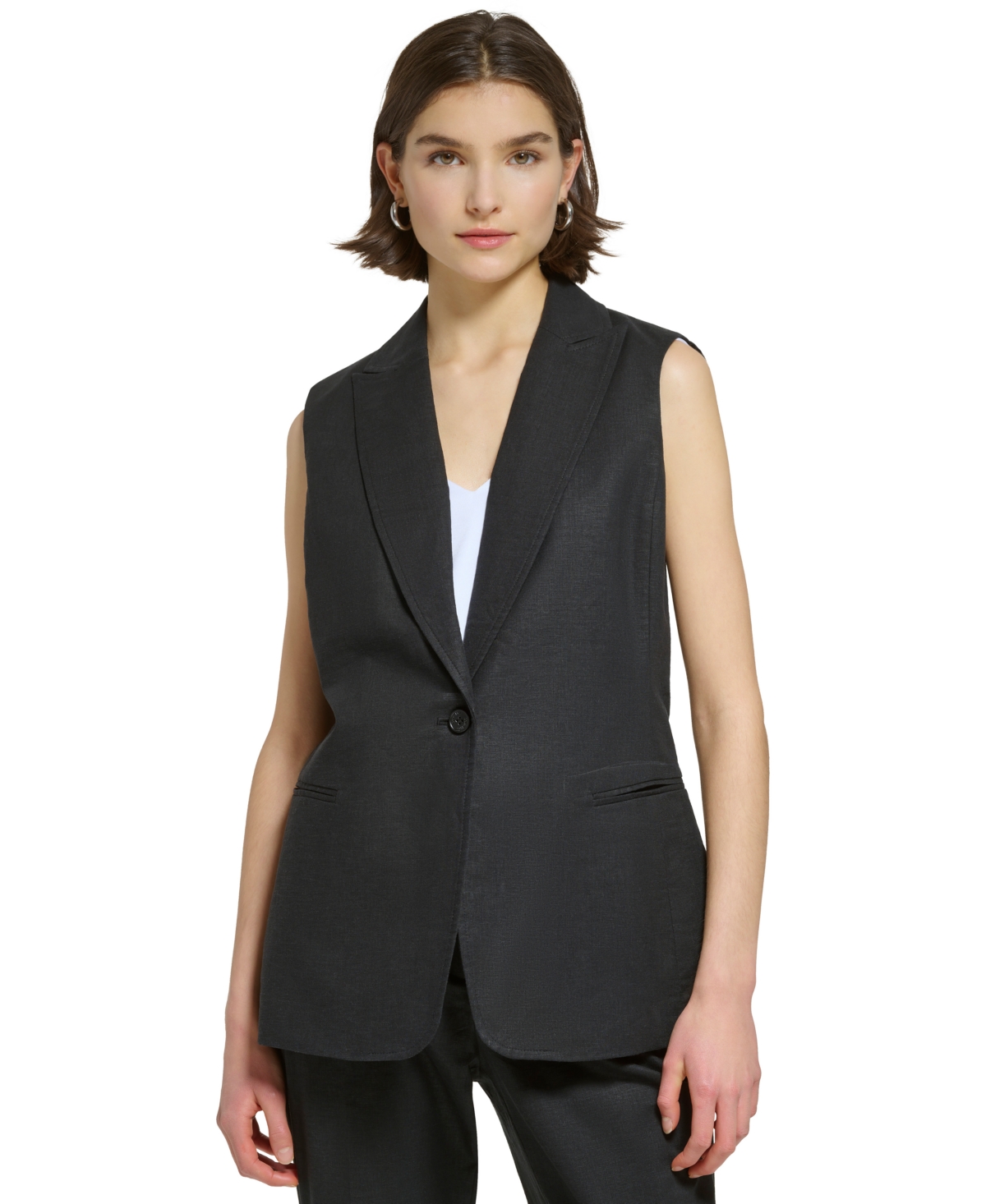 Calvin klein clearance black peak lapel
