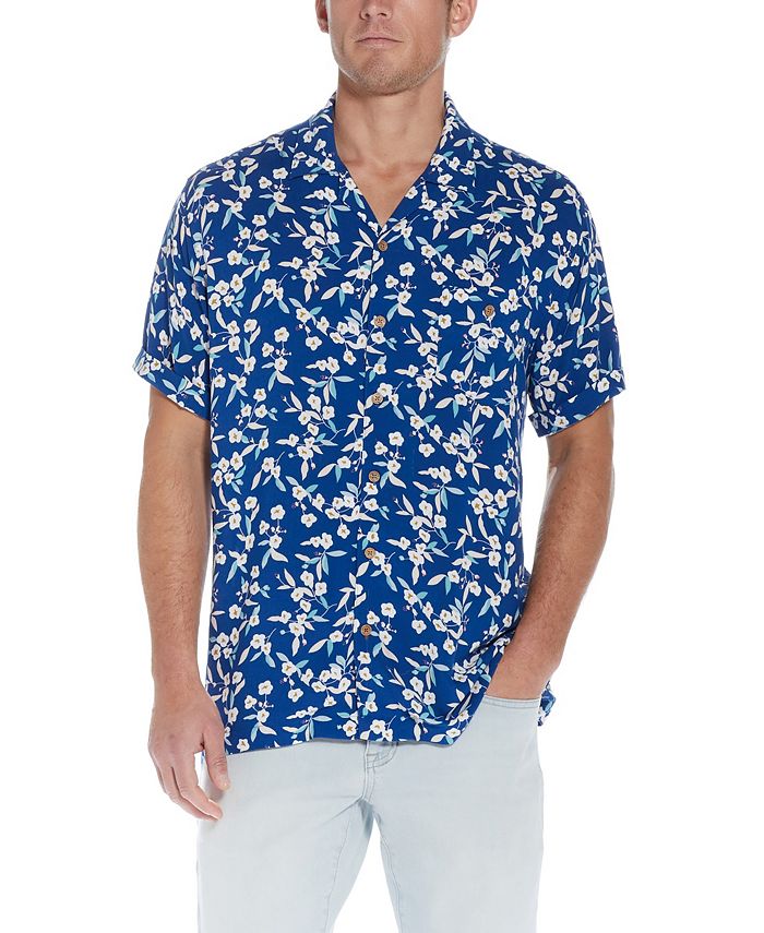 Short-Sleeve Printed Camp Shirt for Men