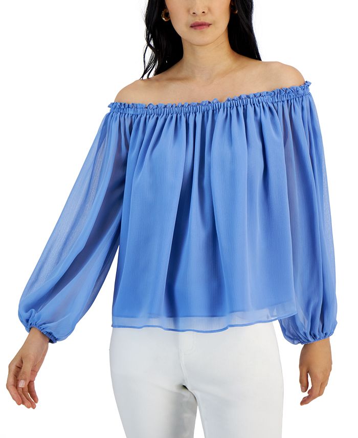 I.N.C. International Concepts Women's Off-The-Shoulder Blouse, Created ...
