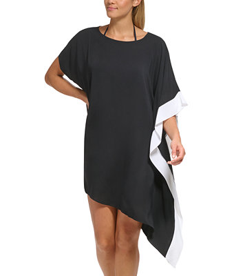 DKNY Women's Asymmetrical Caftan Swim Dress Cover-Up - Macy's