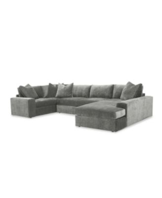 Michola 155" 3-Pc. Fabric Sectional with Chaise