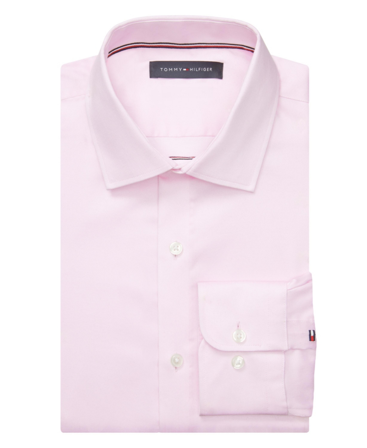 Tommy Hilfiger Men's Th Flex Slim Fit Wrinkle Free Stretch Twill Dress Shirt