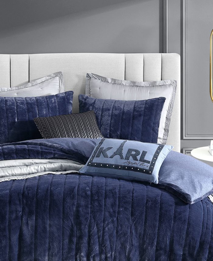 KARL LAGERFELD PARIS Soft and Warm Channel 3 Piece Comforter Set, Full