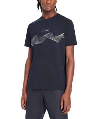 A|X Armani Exchange - Men's Regular-Fit Sound Wave Logo Graphic T-Shirt