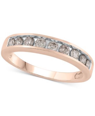 Diamond Channel Ring (1/2 ct. t.w.) in 14k Yellow or Rose Gold
