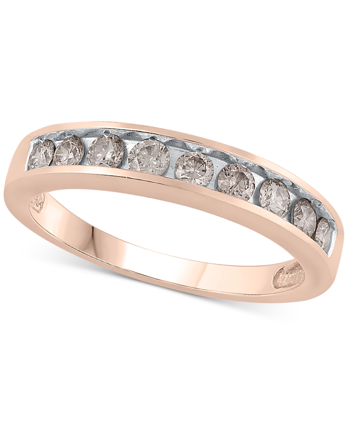 Diamond Channel Ring (1/2 ct. t.w.) in 14k Yellow or- Rose Gold