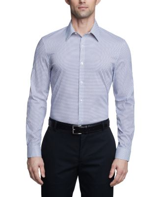Calvin Klein Men's Stain Shield Extra Slim Fit Stretch Untucked Dress Shirt  - Macy's
