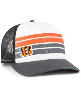 Big Boys White, Charcoal Cincinnati Bengals Cove Trucker Snapback Hat