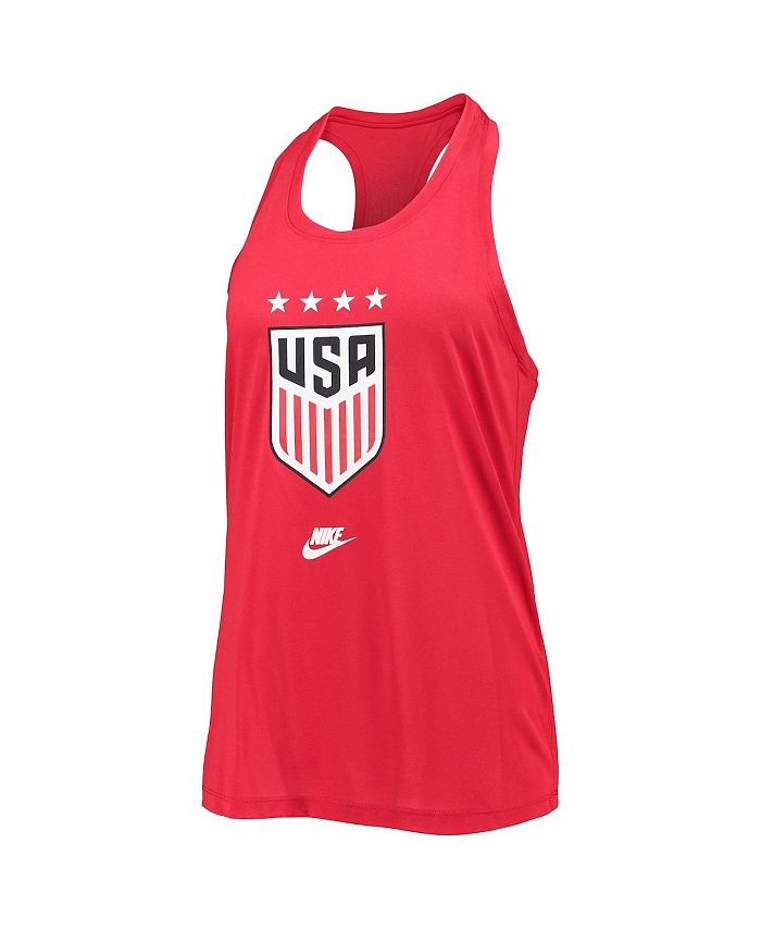 Nike Women's Red USWNT Crest Legend Classic Performance Tank Top Macy's