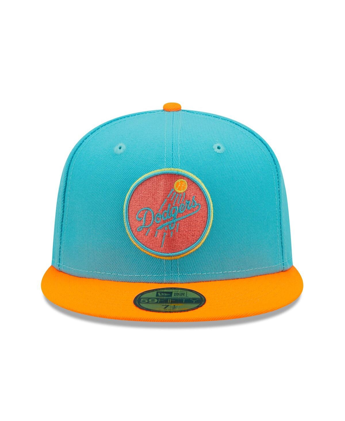 New Era Men's  Blue, Orange Los Angeles Dodgers Vice Highlighter 59fifty Fitted Hat In Blue,orange