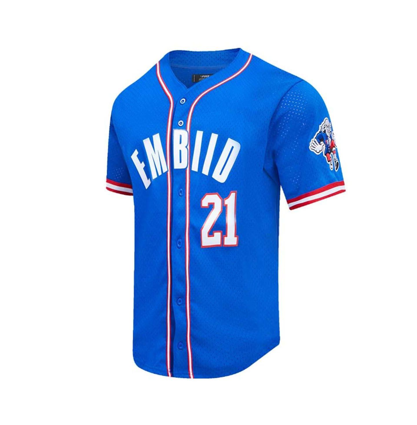 Мужская рубашка Pro Standard Joel Embiid Royal Philadelphia 76ers Capsule Player Baseball Button-Up — фото 3